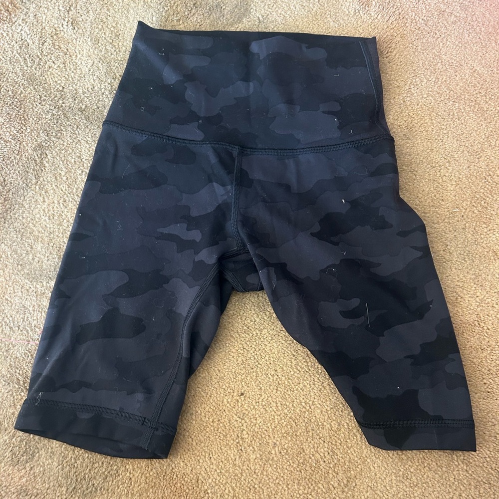 lululemon athletica Black Camo Athletic Shorts